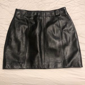Black Wilson Leather Skirt